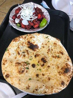 Chicken 65 w/ Garlic Naan