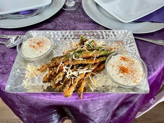 Tempura Fried Asparagus w/ Spicy Ranch