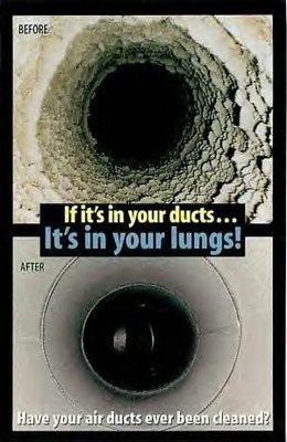 Ducts with build up like this can cost you more money, make your system less efficient, and cause health risks.