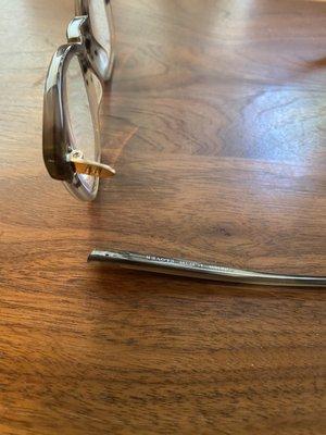 David Kind eyeglasses. After multiple calls and messages, Specs never followed up to repair them.