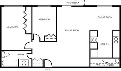 two bedroom floorplan