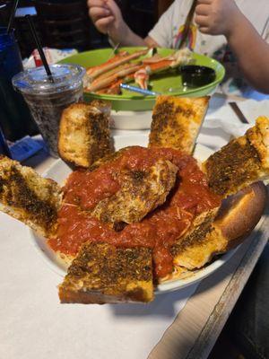 Chicken parm dinner was huge