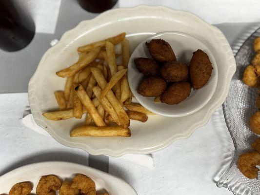 Hush puppies and fries