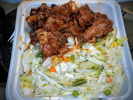 Stew Chicken with Cooked Cabbage & Vegetables Richie Rich Caribbean Taste : Armand Salmon (2018)