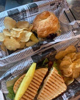 BLT & Chicken Salad Croissant- both delicious !!