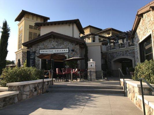 Exterior of Trinitas Cellars at The Village Napa Valley in Napa.