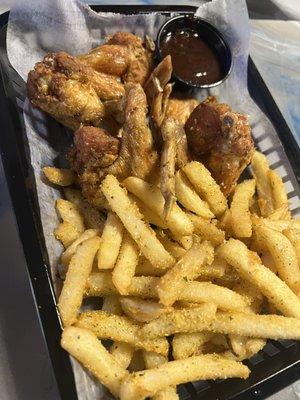 Wings and fries