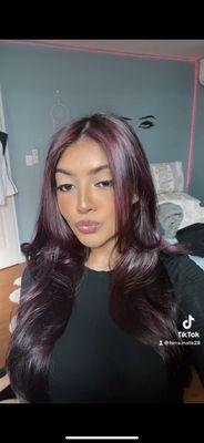 eggplant purple hair color.