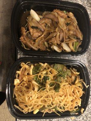 Mongolian beef and Pad Thai