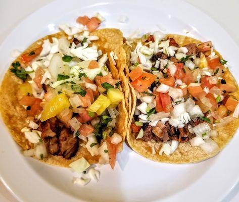 Al pastor and lengua