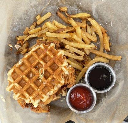 Chicken and Waffle Sandwich