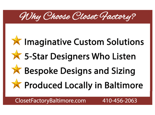 Custom Closets in Baltimore