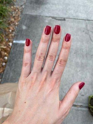 Gel manicure (Photo taken same day)- Color: B81