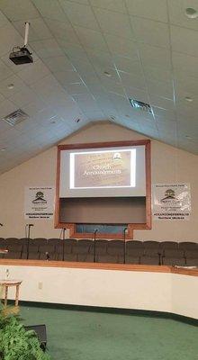 Projector set up at local church