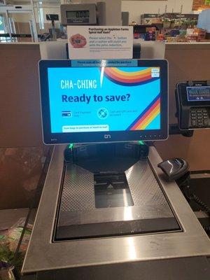 New self checkout. There are 4 but only 2 are ever open.