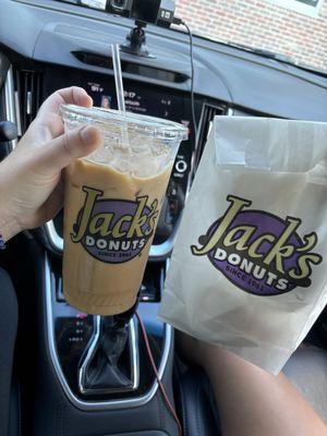 Jelly donut iced latte! And some