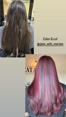 Cherry color & cut