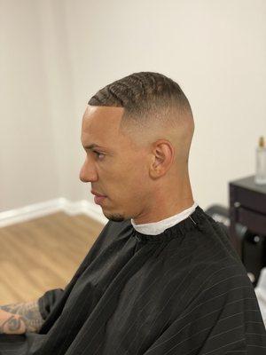 Mid skin fade