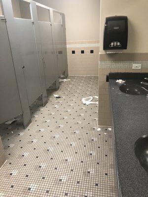 Depending whose working, the locker rooms get dirty