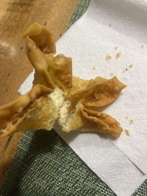 Empty crab Rangoon