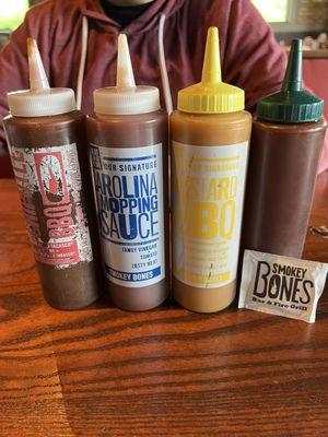 Sauces on the table.