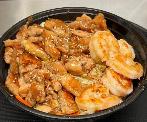 chicken &b shrimp teriyaki