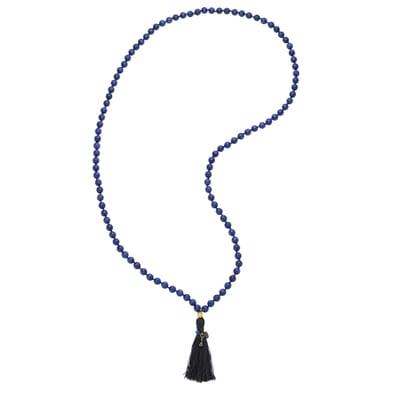 Quartzite dark blue mala