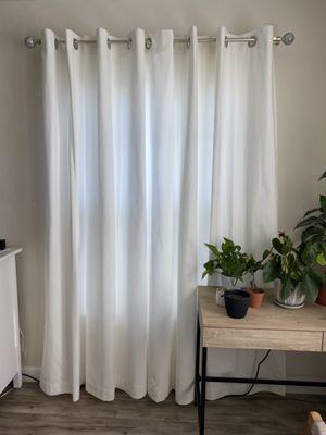 Curtains after Angel re-did them correctly. They are exactly 86 inches here