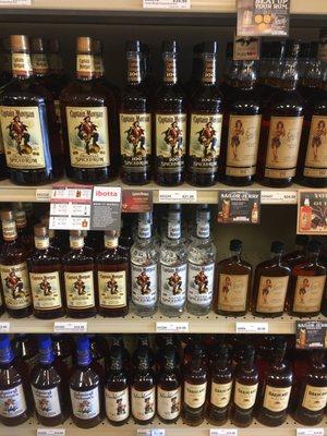 Captain Morgan rum section - take your pick! Lol