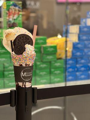 110th Birthday Chocolate Confetti Cake Oreo Milkshake