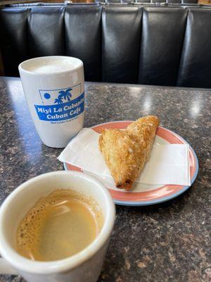 Double Cuban Expresso and Guava and Cheese pastelito