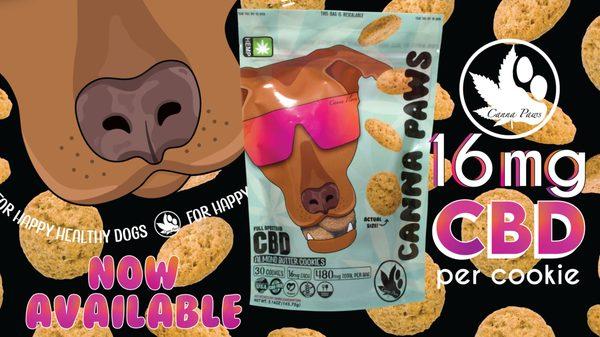 Canna Paws: All Natural (16mg each) Full Spectrum CBD Dog Cookies. Minimal Ingredients Vegan Recipe. For storms, fireworks, anxiety, & more!