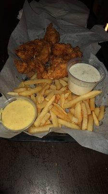 Chicken tenders and fries