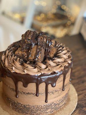 Triple Chocolate Naked Cake