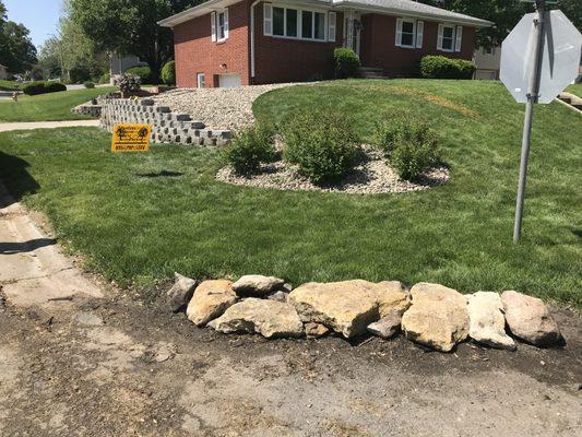 Wall and sod install