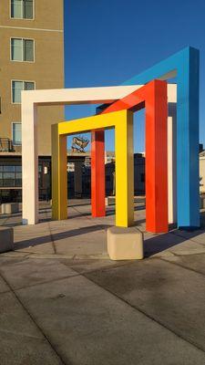 Four Chromatic Gates by Herbert Bayer is at this station  02-25-2024