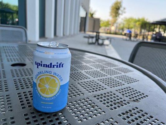 soft drink enjoying outdoor patio