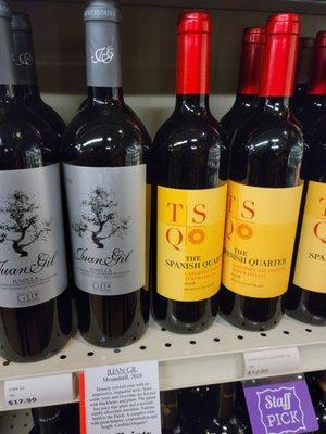 Two items recommended for future purchase of Spanish wines