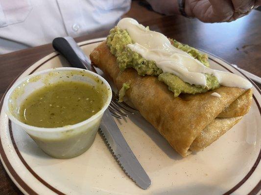 Chimichanga. My dad liked the meat and was happy with it.