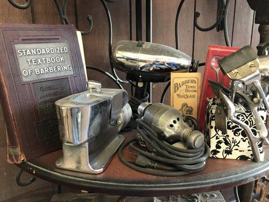 Barber shop antiques on display!