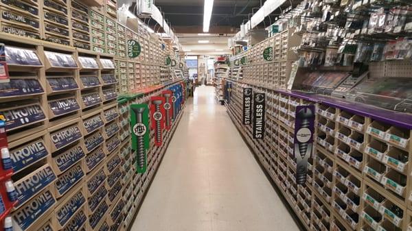 Marv's True Value's Nuts & Bolts Aisle in Princeton, MN