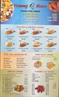 Menu side 1