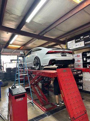 Audi getting alignment