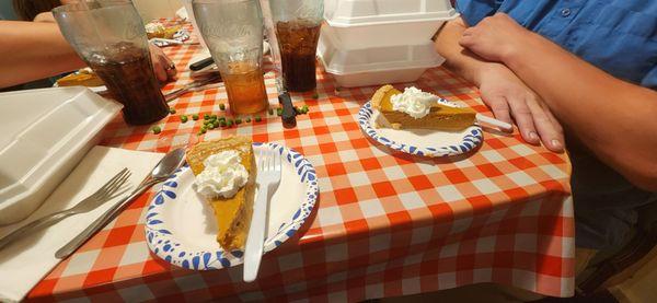 Pumpkin Pie was good