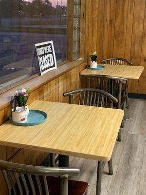 Simple dining area