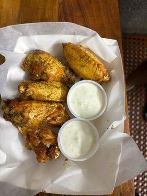 Lemon pepper flavored wings