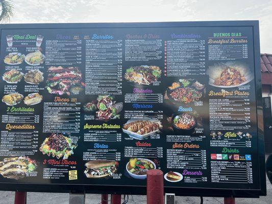 Updated menu