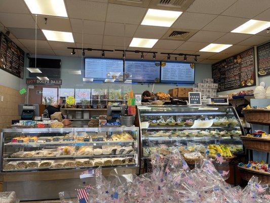 Fresh bagels.  This is a great place.  The owner is very nice and the bagels and food are great.