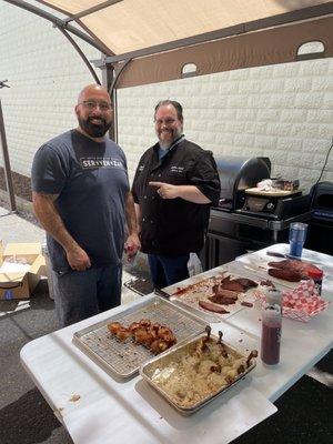 Big Kev and me after BBQ Class. Lookin forward to the next class