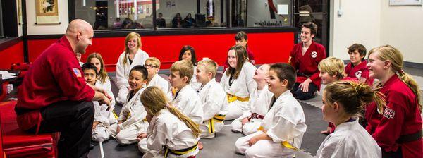 Every class includes a Character Development segment. We want kids doing karate to be great people both inside and outside of our Dojo.